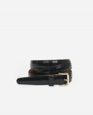 Accessoires Flattered Barbara Belt Cuir Accessories Noir | LFRSX93983