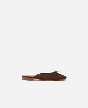 Ballerine Flattered Malva Daim Chaussures Marron | DFRKV99187