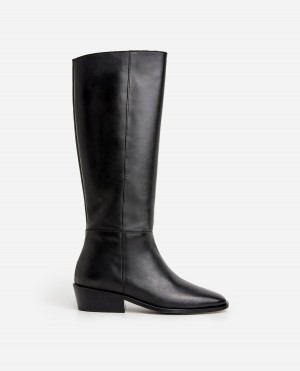 Botte Flattered Robyn Cuir Chaussures Noir | MFRHR80696