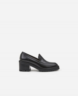 Mocassin Flattered Saga Cuir Chaussures Noir | TFRWZ66725