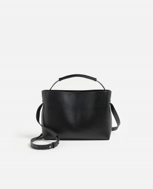 Sacs Flattered Hedda Midi Handbag Cuir Accessories Noir | AFRDF59683