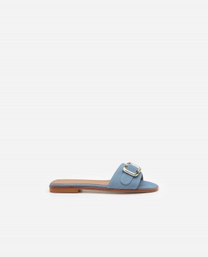 Sandale Flattered Mimi Daim Chaussures Bleu | SFRNY10221