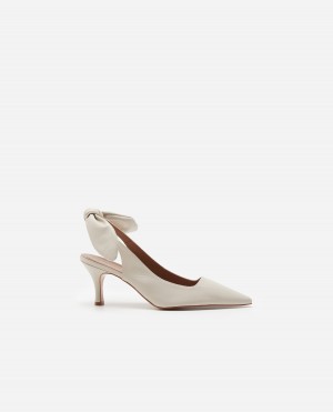 Talons Flattered Franchesca Cuir Chaussures Blanche | FRZDE66295