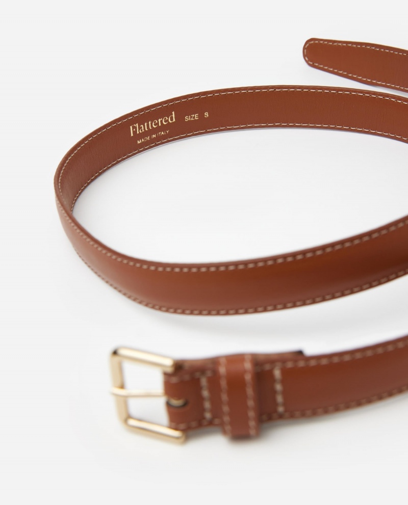 Accessoires Flattered Barbara Belt Cuir Accessories Marron | SFRNY40548