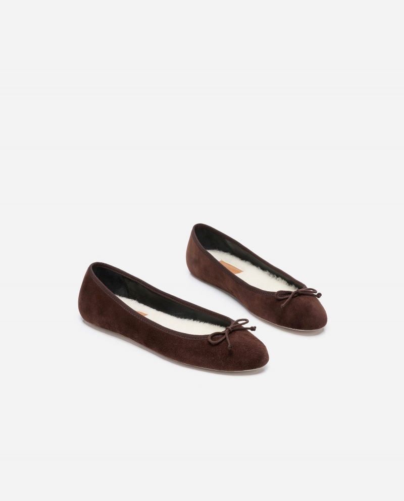 Ballerine Flattered Anna Daim Chaussures Marron | FRFRX51229