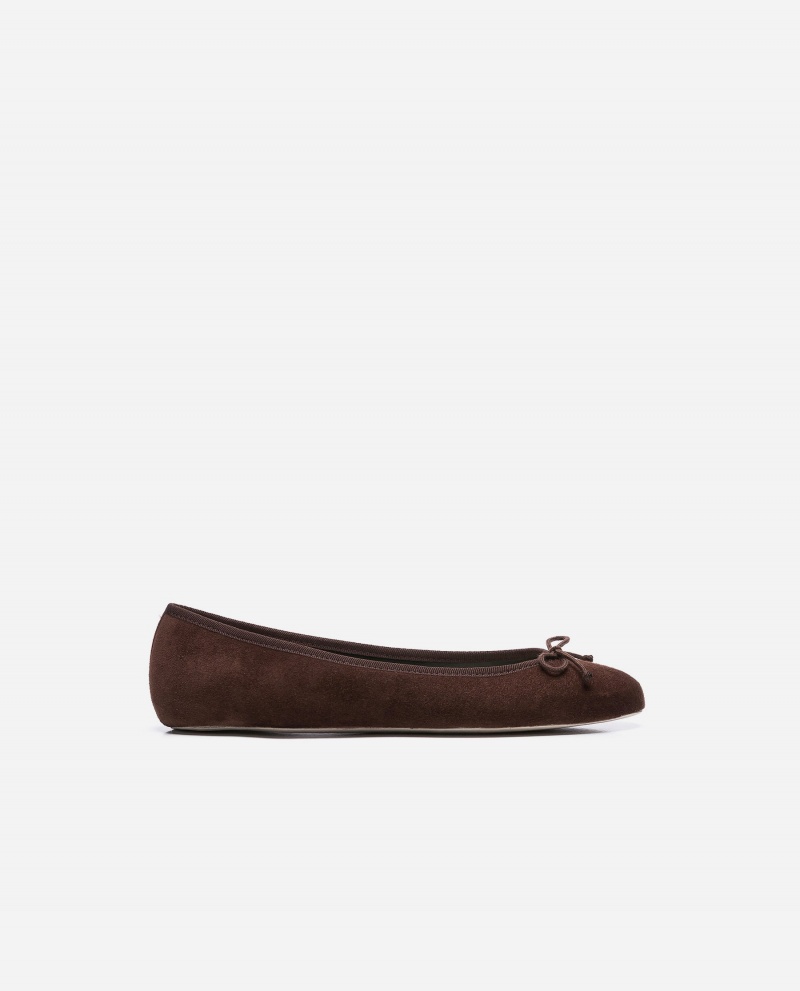 Ballerine Flattered Anna Daim Chaussures Marron | FRFRX51229