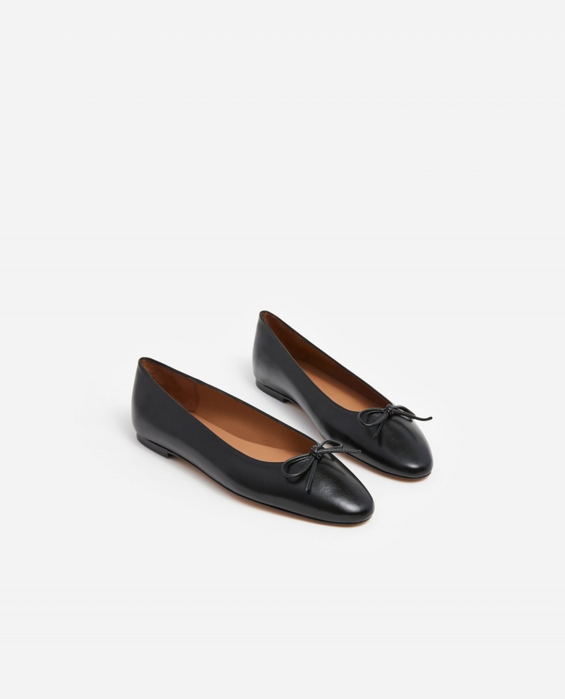 Ballerine Flattered Bodil Cuir Chaussures Noir | PFRQX31414