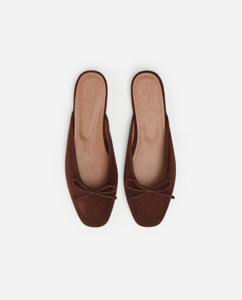 Ballerine Flattered Malva Daim Chaussures Marron | DFRKV99187