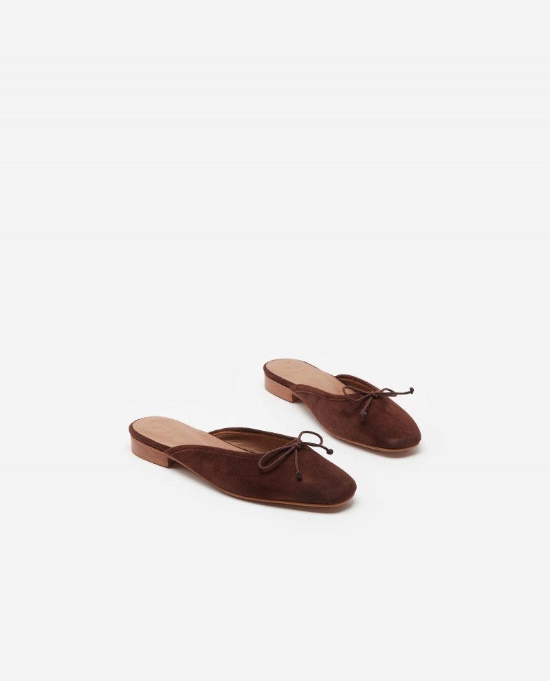 Ballerine Flattered Malva Daim Chaussures Marron | DFRKV99187