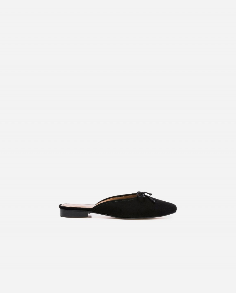 Ballerine Flattered Malva Daim Chaussures Noir | FRJVR39015