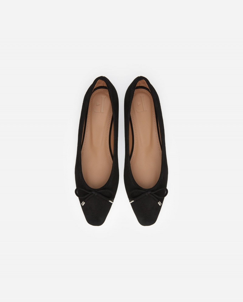 Ballerine Flattered Monica Daim Chaussures Noir | FFRHY74598