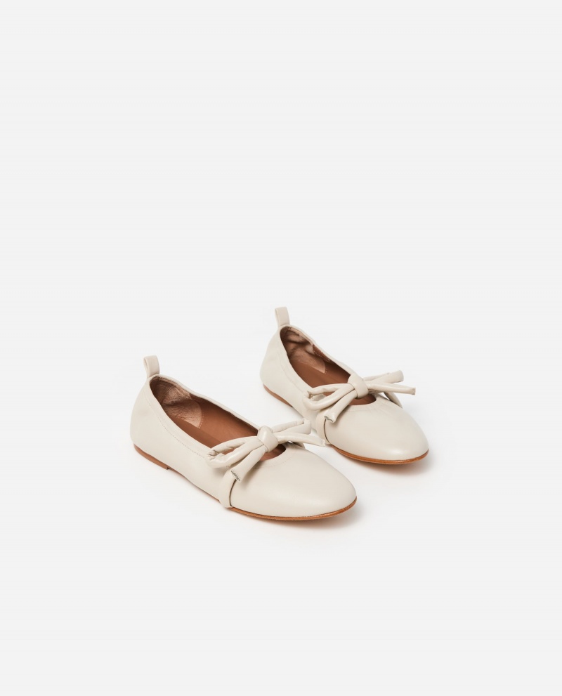 Ballerine Flattered Polly Cuir Chaussures Blanche | FRNEJ21850