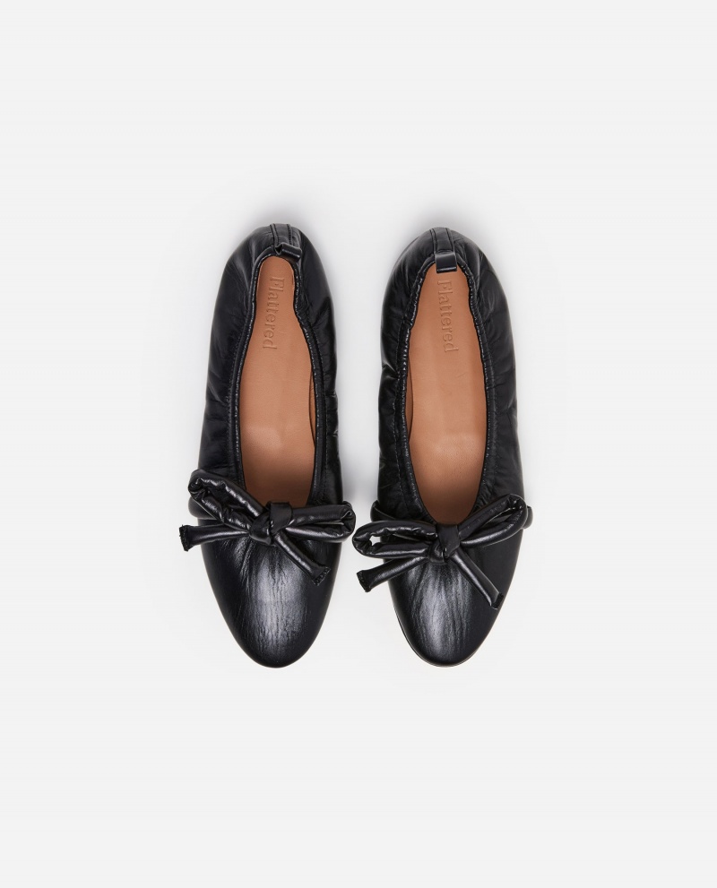 Ballerine Flattered Polly Cuir Chaussures Noir | LFRTR63233