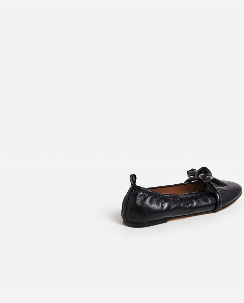 Ballerine Flattered Polly Cuir Chaussures Noir | LFRTR63233