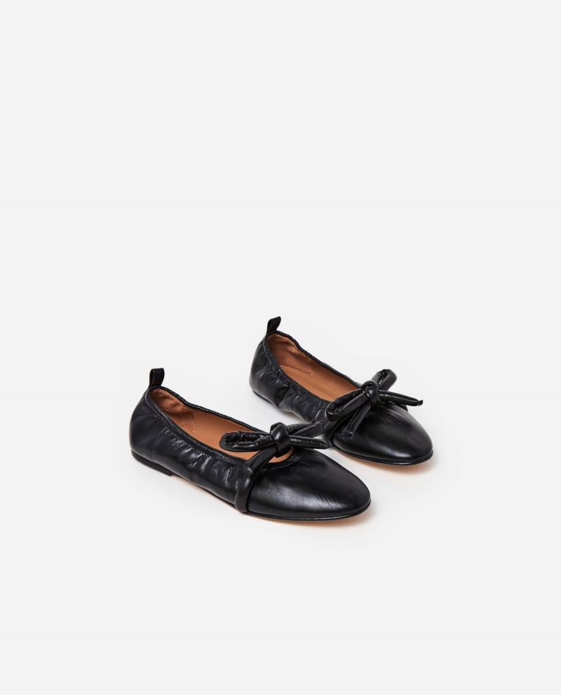 Ballerine Flattered Polly Cuir Chaussures Noir | LFRTR63233