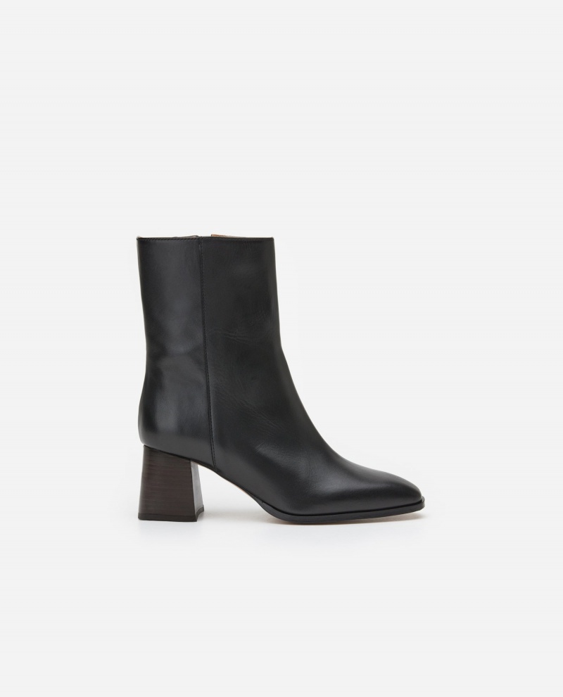 Botte Flattered Christa Cuir Chaussures Noir | DFRVO18573