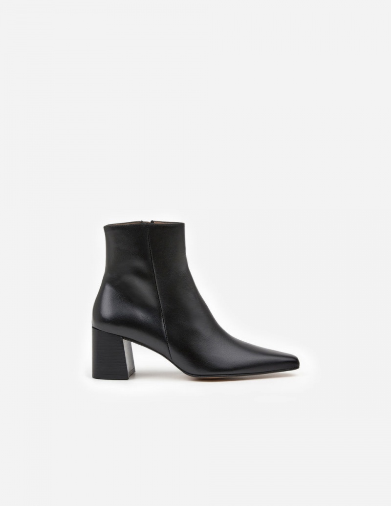 Botte Flattered Riley Cuir Chaussures Noir | FRXBR83275