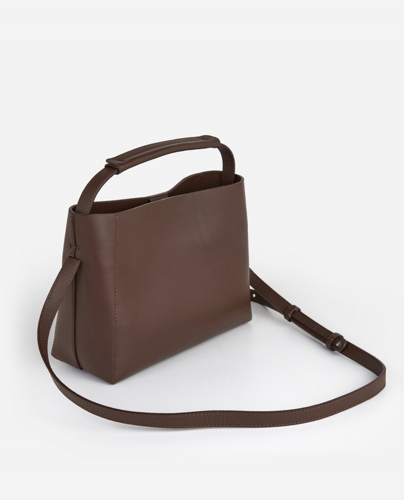 Sacs Flattered Hedda Grande Handbag Cuir Accessories Chocolat | SFRVO87052