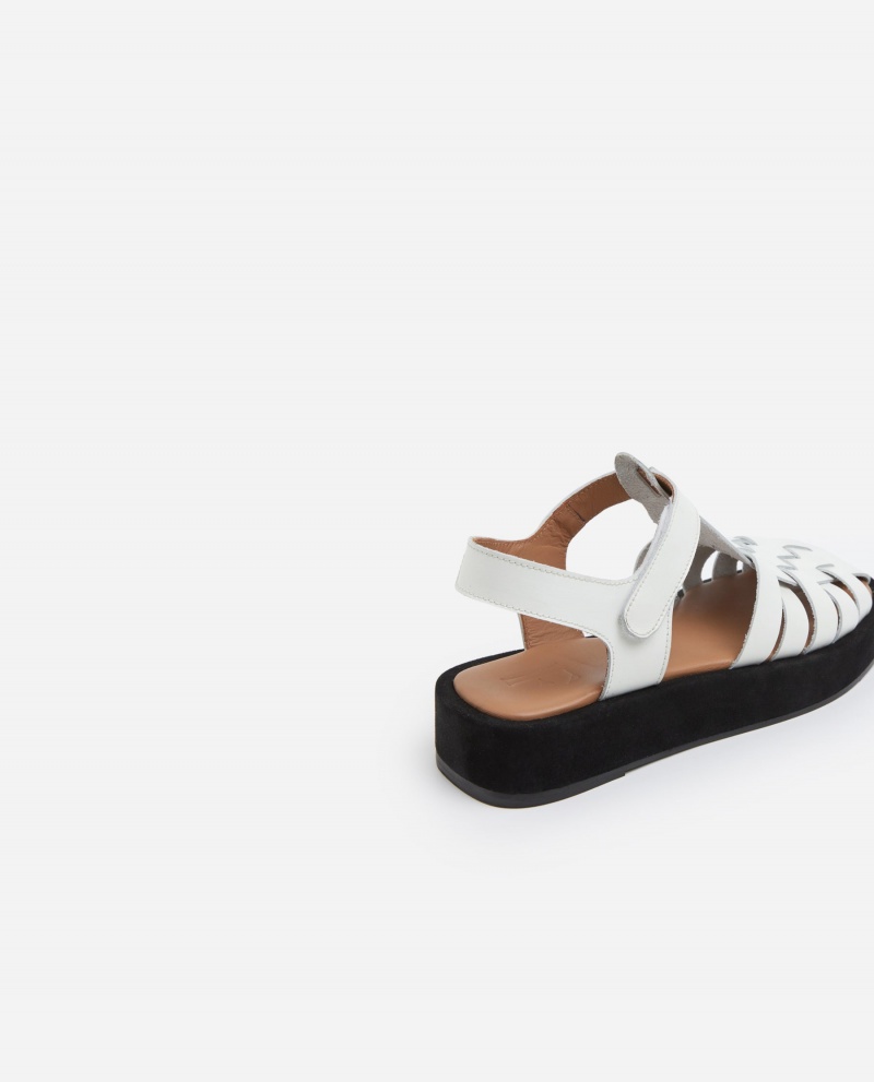 Sandale Flattered Gigi Cuir Chaussures Blanche | QFRWA43465