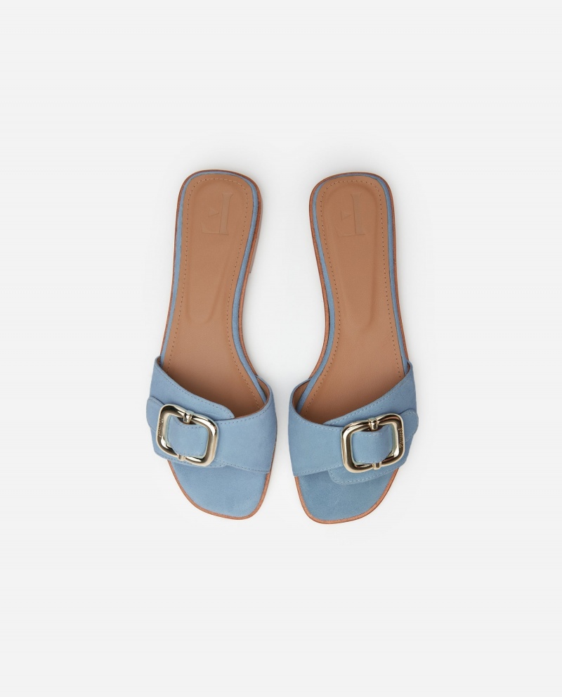 Sandale Flattered Mimi Daim Chaussures Bleu | SFRNY10221