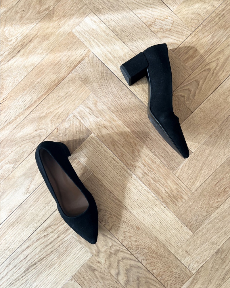 Talons Flattered Alison Daim Chaussures Noir | QFRUV29956