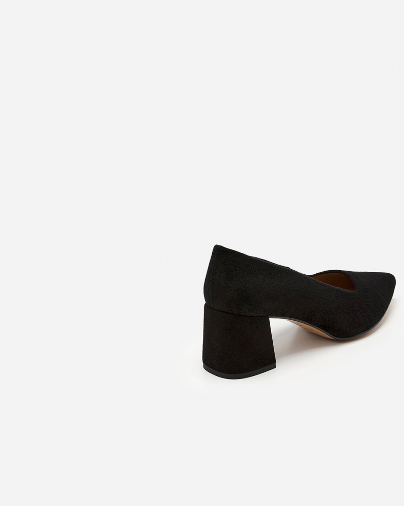 Talons Flattered Alison Daim Chaussures Noir | QFRUV29956