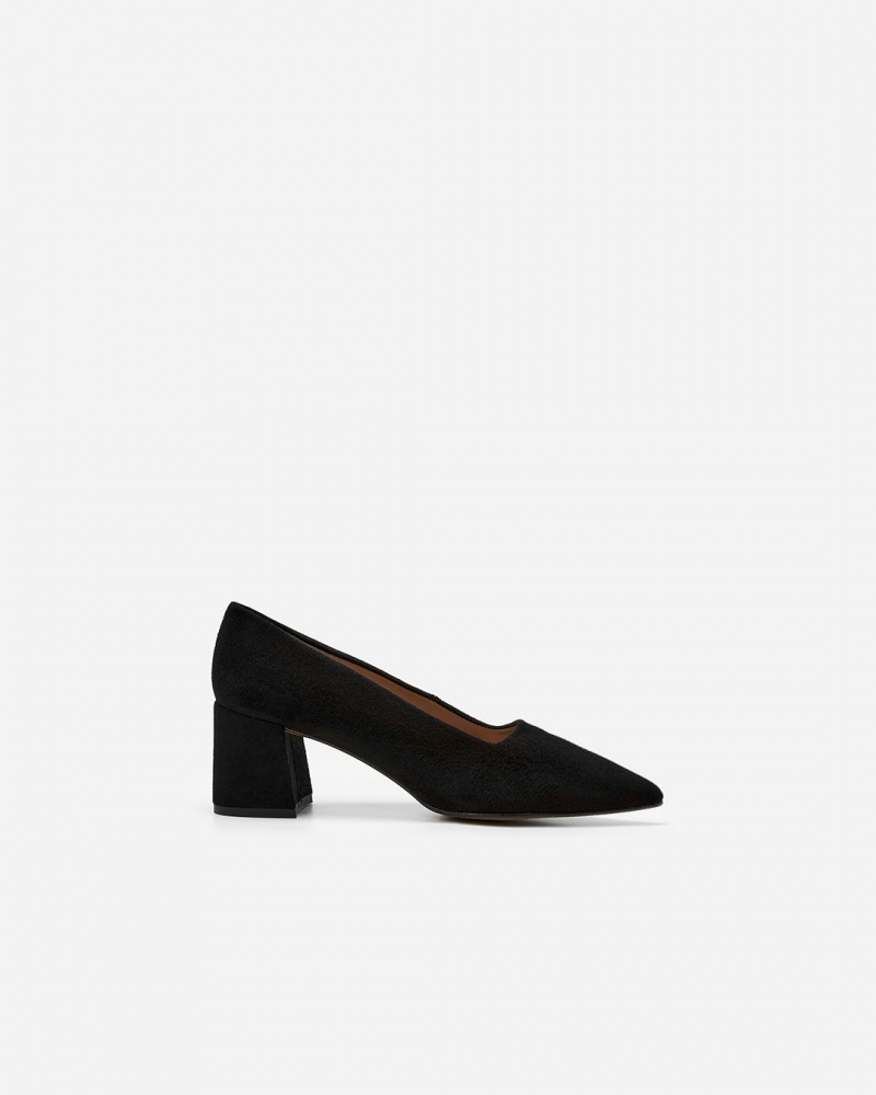 Talons Flattered Alison Daim Chaussures Noir | QFRUV29956