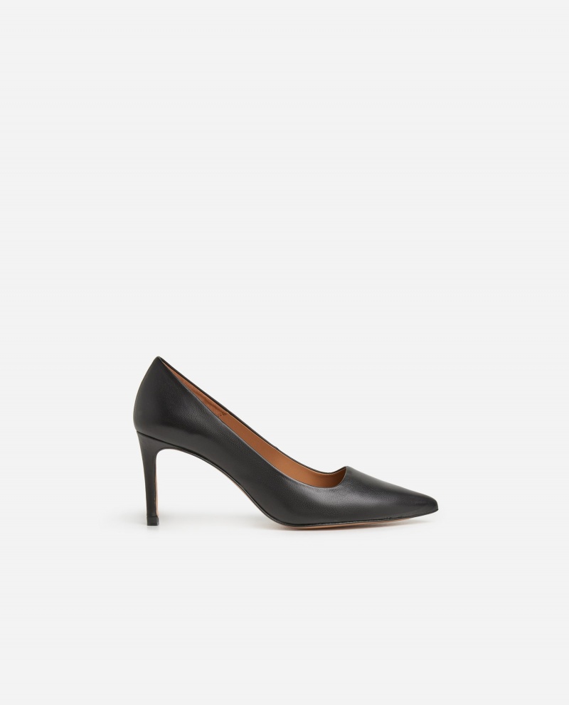 Talons Flattered Charlie Cuir Chaussures Noir | FRJBT94150